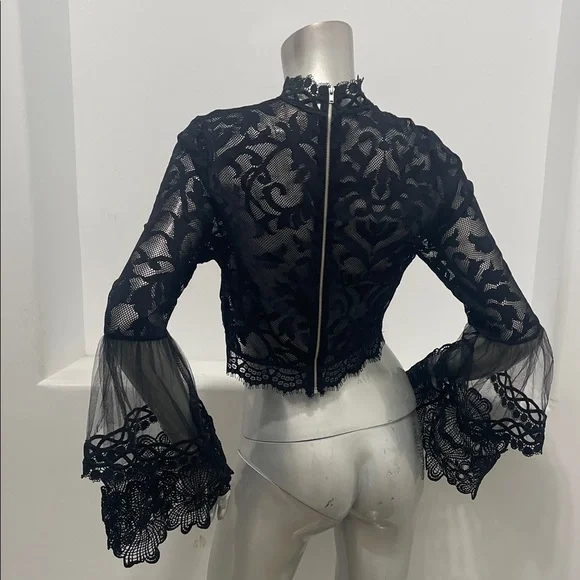 Monaco Black Lace Blouse - Picture 9 of 10